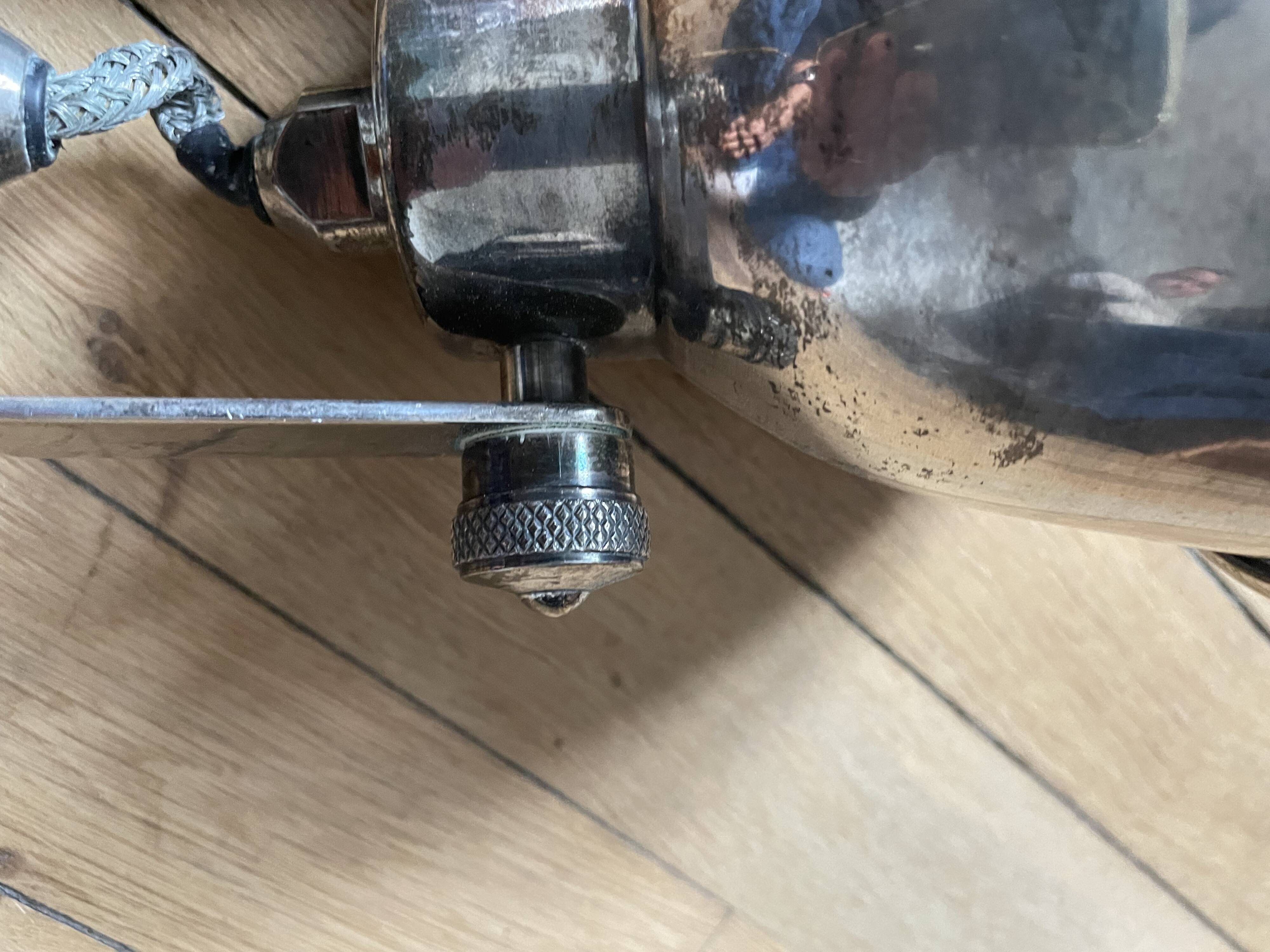 vintage silver metal wall light 250901