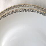 Set of 10 flat plates porcelain from Limoges
