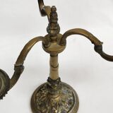 old Candlestick with 3 branches, Bronze Candlestick