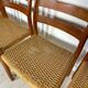 1960s Set of 6 Danish Teak Papercord Dining Chairs Model 84 by Niels Møller
