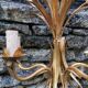 Nice chandelier 60s ears of wheat in 5 branches gilded metal