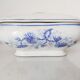 Dish with porcelain lid decoration blue flowers