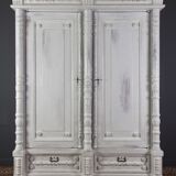 Armoire 2 portes en pin massif, vers les années 1920