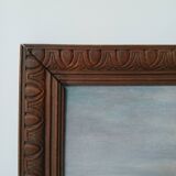 Painting on wood "seaside"