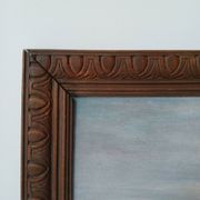 Painting on wood "seaside"