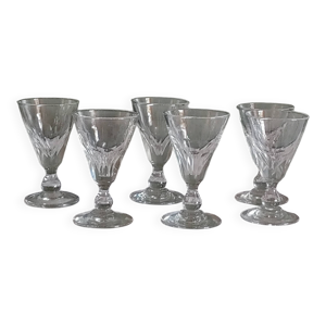 6 verres à vin Louis - philippe