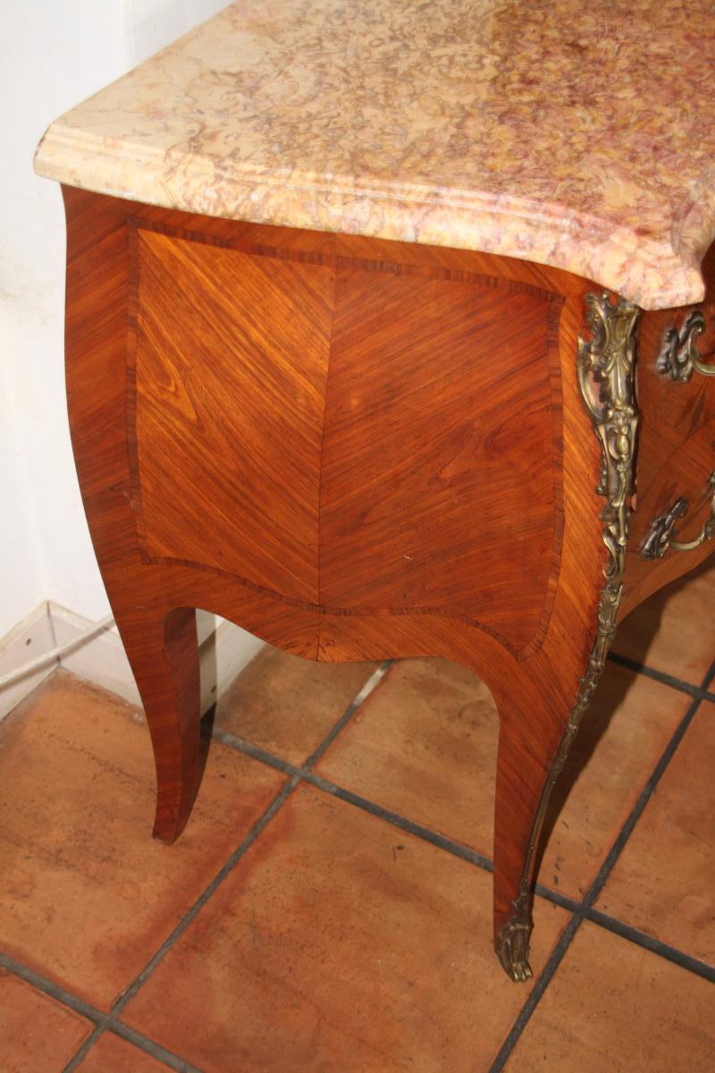 Comfortable style Louis XV rosewood marquetry
