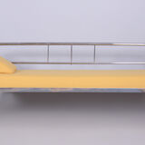 Canapé tubulaire en cuir jaune Bauhaus entièrement restauré, Robert Slezák, années 1930