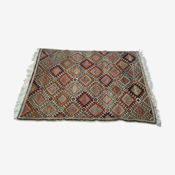 Ancien tapis Berbère des années 60 Maroc moyen atlas 213x160cm