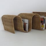 Door magazines wall in rattan Italy 70s