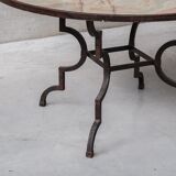 Mid-century onyx italian iron dining or garden table