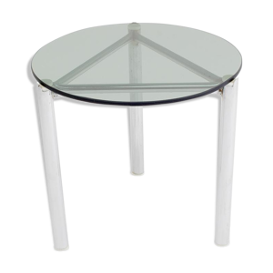 Side table with frame in chrome