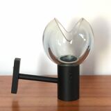 Applique de Flavio Poli en verre de Murano gris, Italie années 70