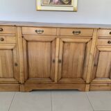 4-door sideboard in solid cherry wood - rené trotel