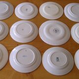Set of 12 different flat plates