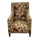 Fauteuil anglais des années 1930 à tissu fleurs