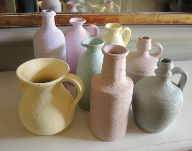 Carafe broc effect terracotta pastel pink