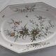 Large octagonal earthenware dish Lallier in Moustiers
