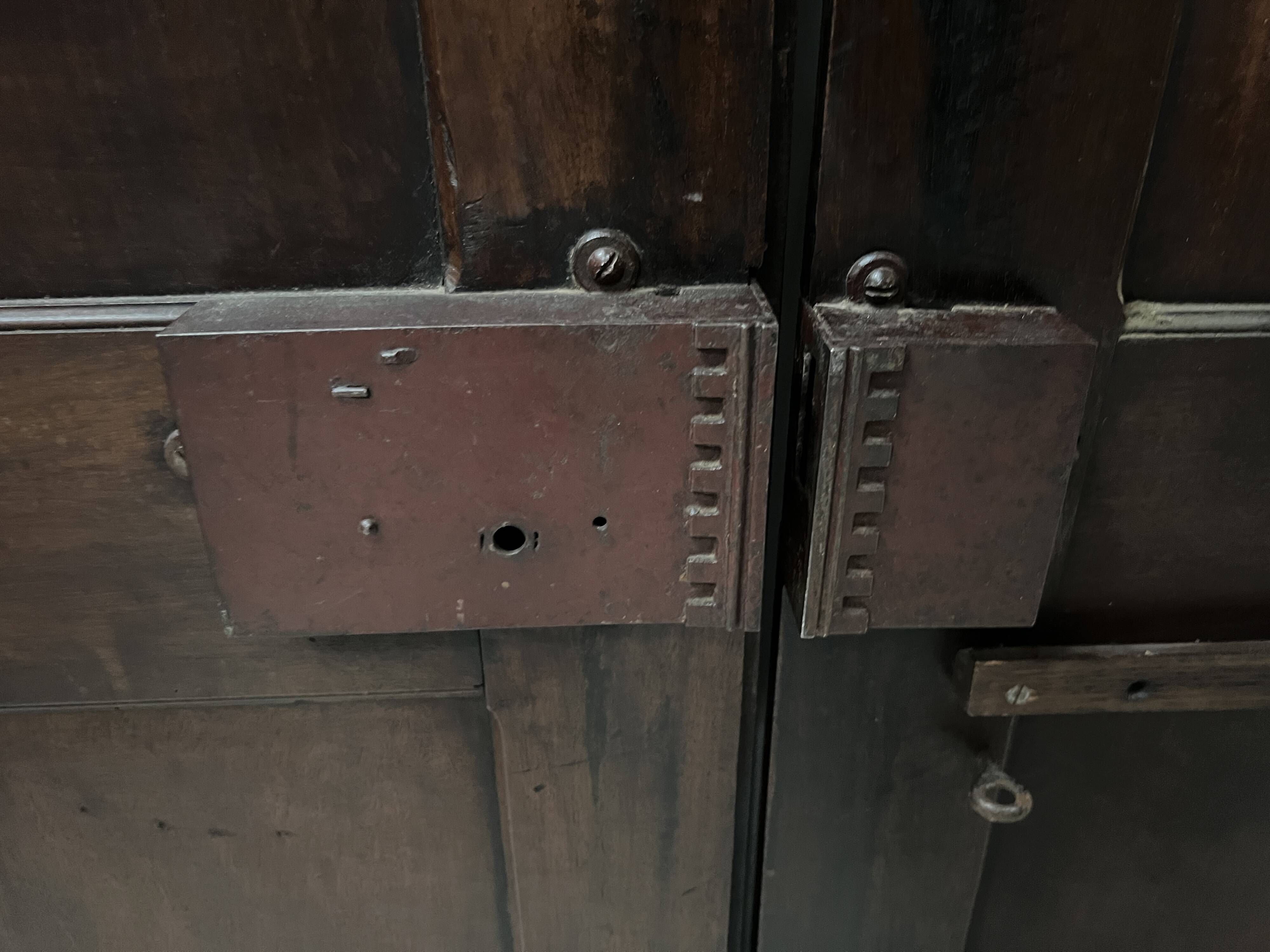 Pair of 18th-century solid walnut double-panel doors