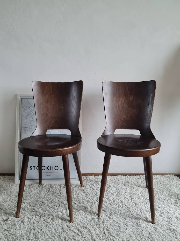 Set of 4 Scandinavian chairs from the 1960s.