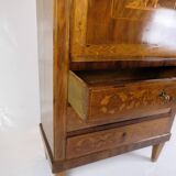 Secretary Empire Style Hand Polished Mahogany With Intarsia From 1820s