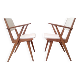 Pair of Scandinavian style bridge armchairs