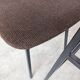 Chaises de salle à manger STOL Kamnik vintage (ensemble de 4) : tissu marron rétro des années 1970