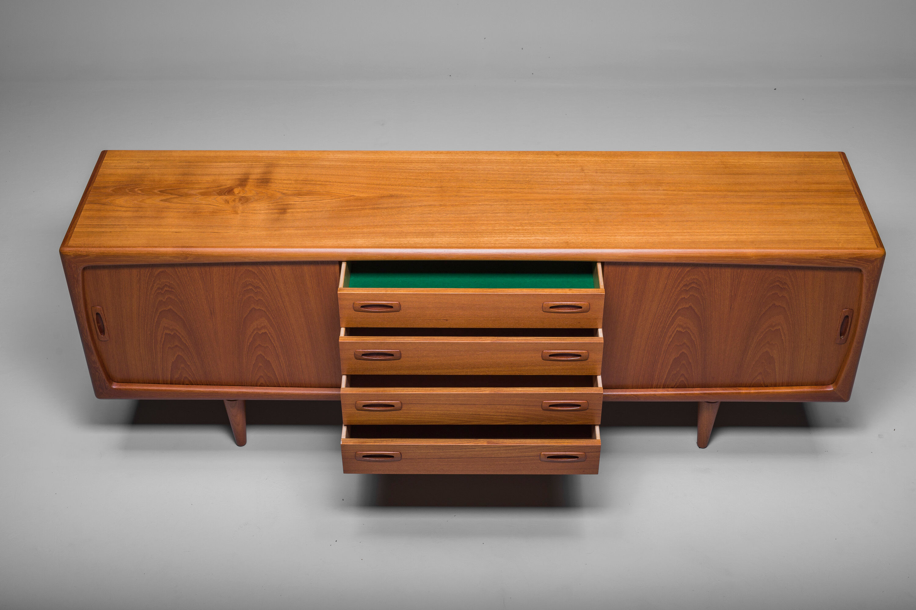 Mid-Century Danish teak sideboard by HP Hansen