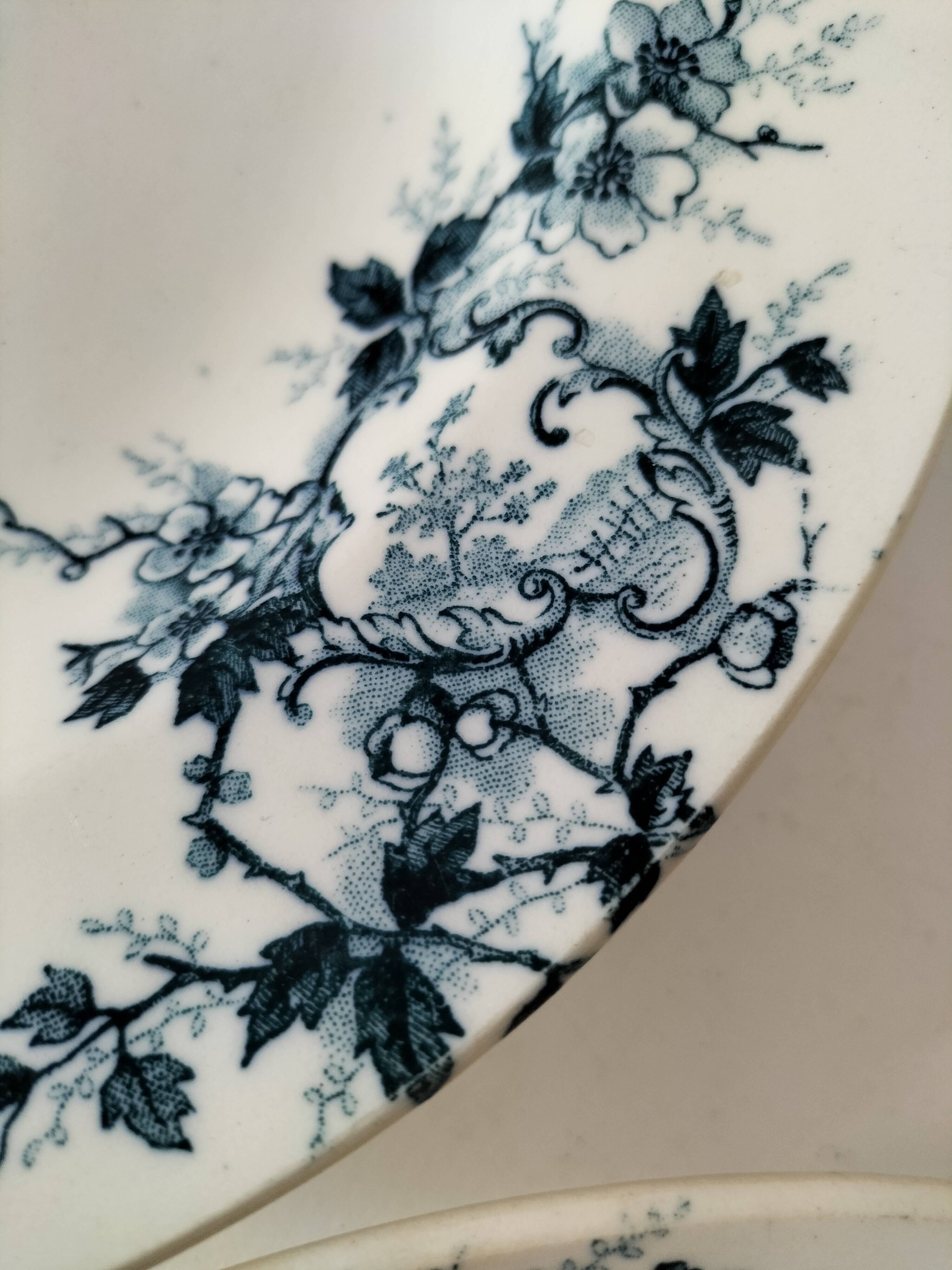 Duo d’assiettes creuses Hte Boulenger & Cie Choisy-le-Roi, circa 1885–1900.