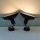 Pair of metal wall lamps 70s
