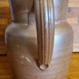 Large vintage brown stoneware pitcher 2L