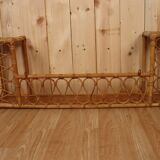 Rattan wall shelf