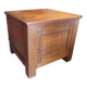 Deep vintage teak wooden chest old Tijori