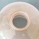 Large Art Deco frosted pink glass globe, shade, frosted glass