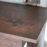 Vintage wooden sideboard, wooden kitchen furniture, furniture with drawer, storage.