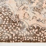Tapis Vintage Floral Classique Fait Main 5x9 Marron Beige, 167x283Cm SK 5465