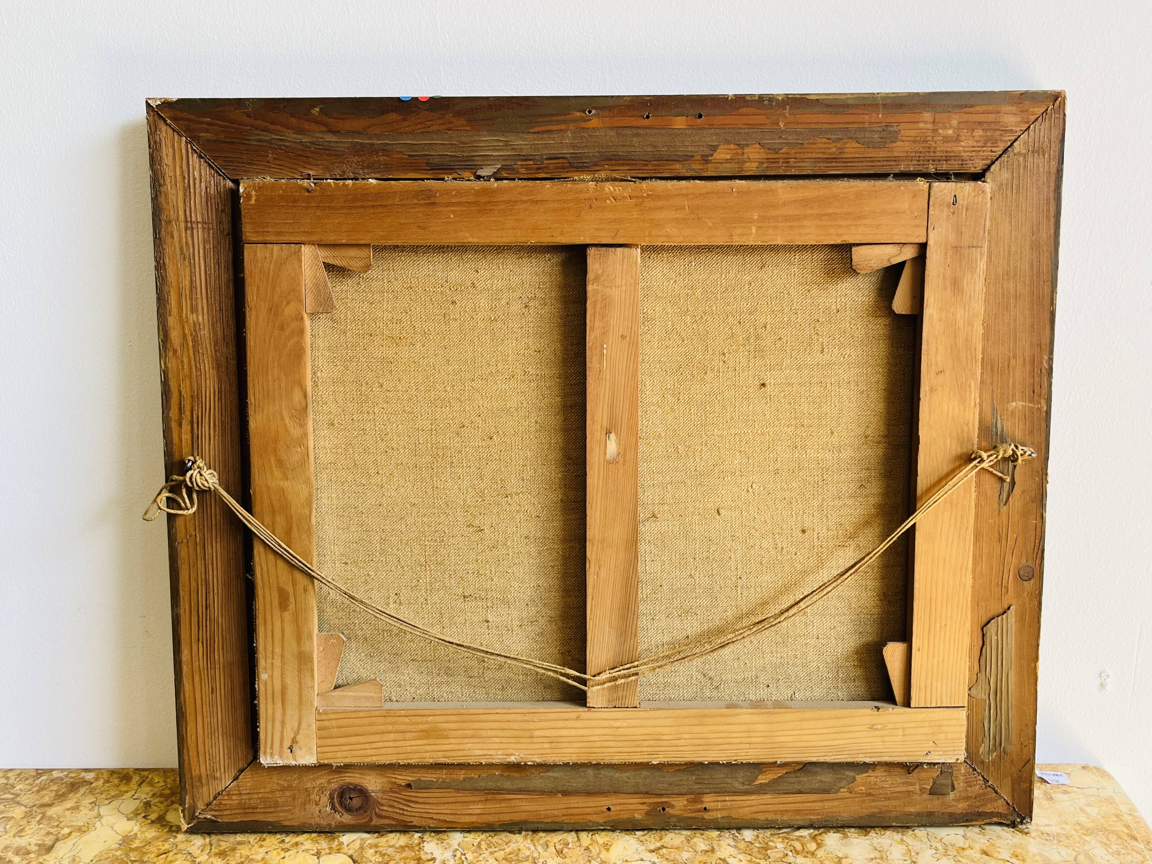 Oil painting on canvas path in the woods