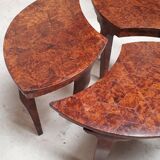 Coffee table in thuya magnifying glass 1960