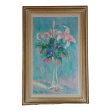 Peinture fleurs années 60