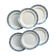 6 Longchamp Terre de fer dinner plates, René model, Made in France