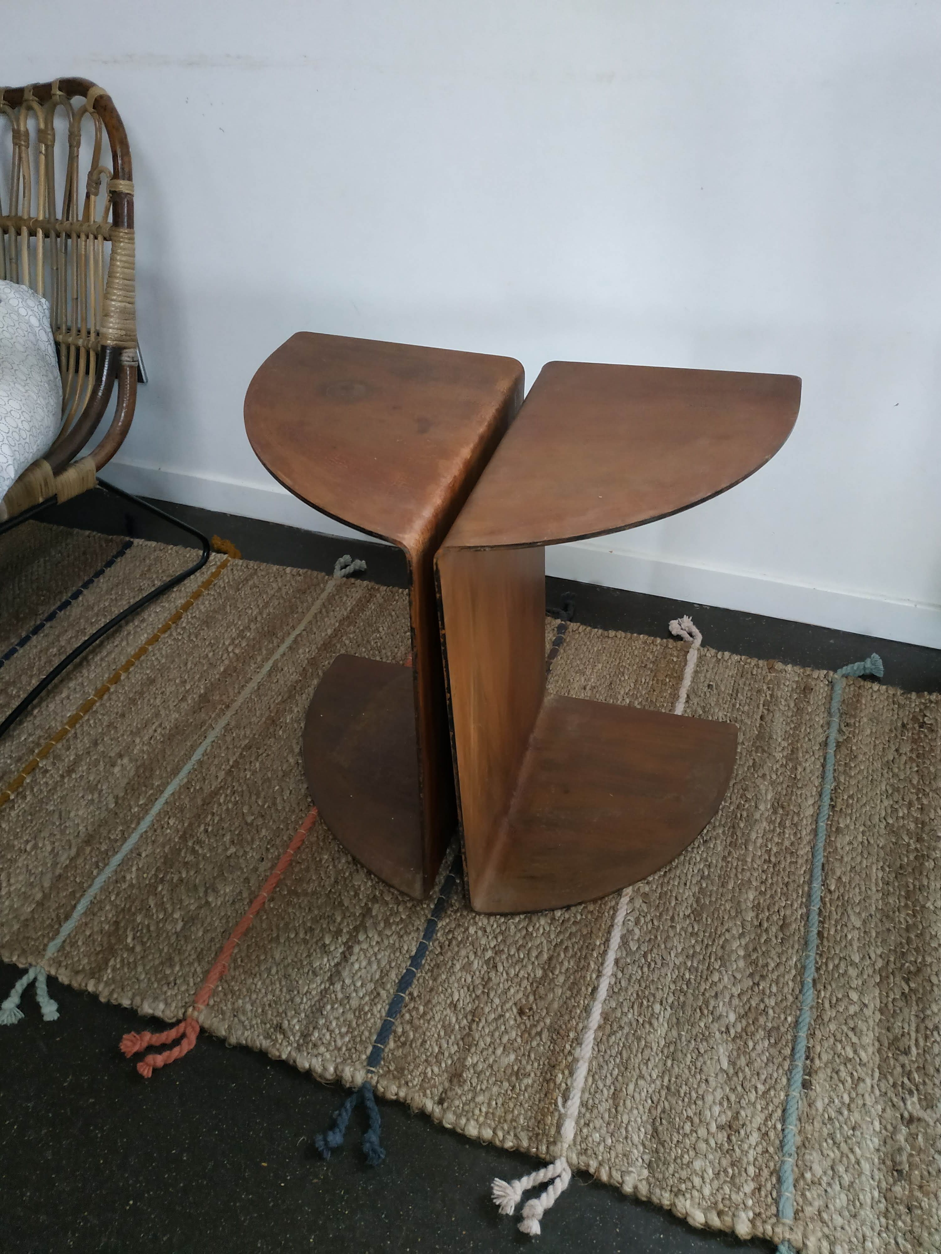 Pair of steel bedsides