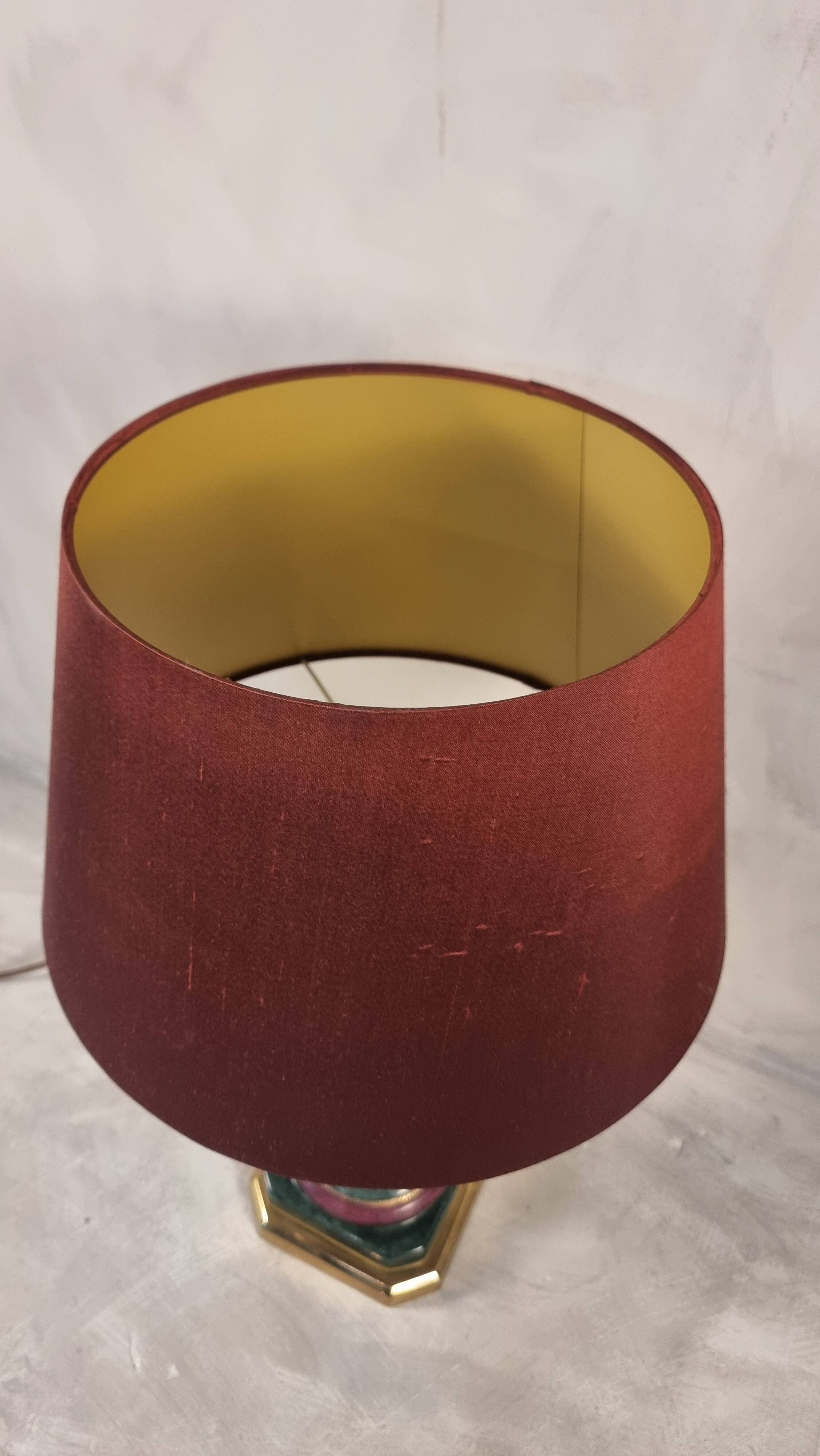 Lampe de table vintage à finition marbrée, années 1990