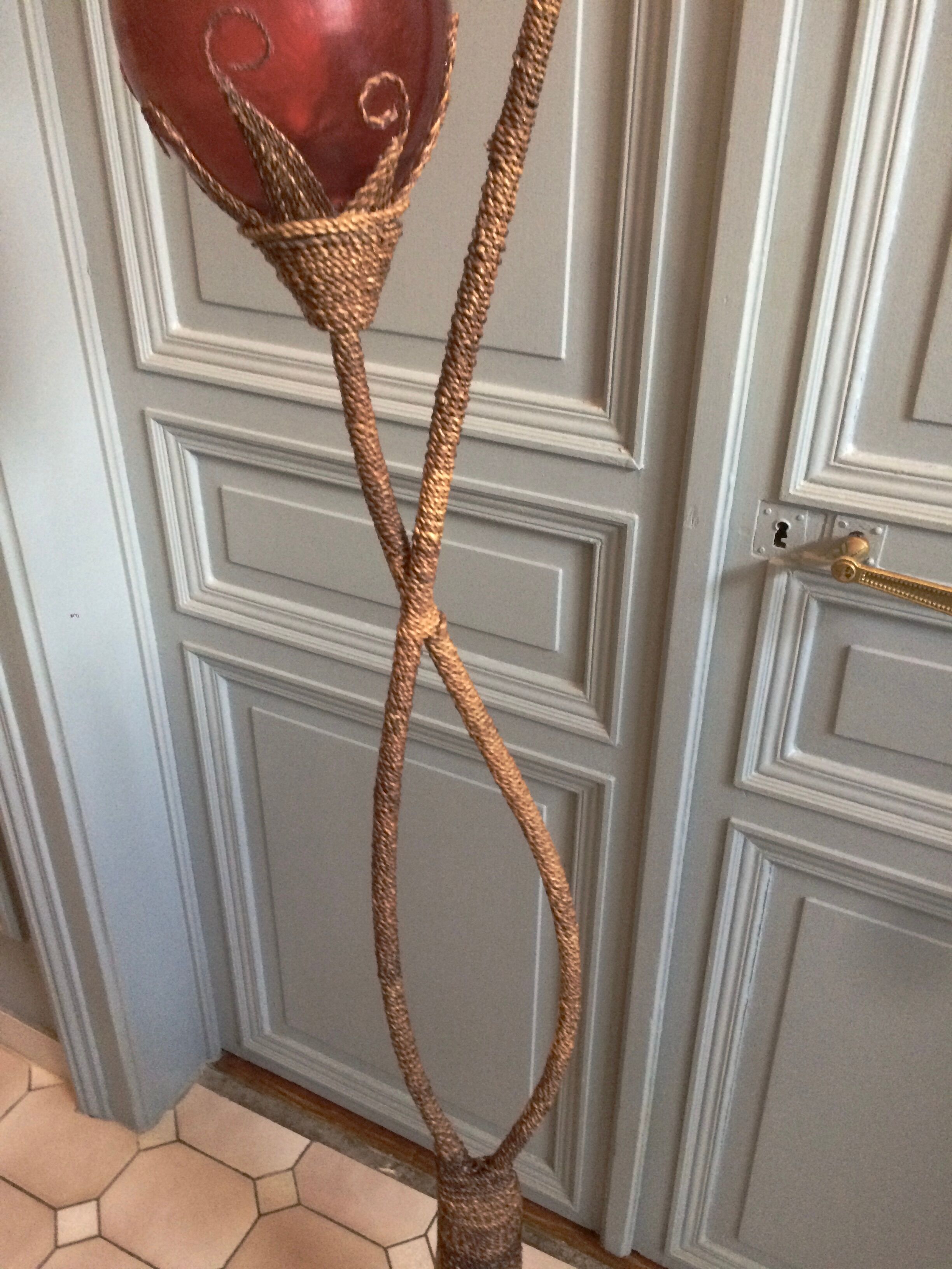 Carnival lamp in Fiber of Glass and Wicker