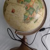 Lamp globe land map