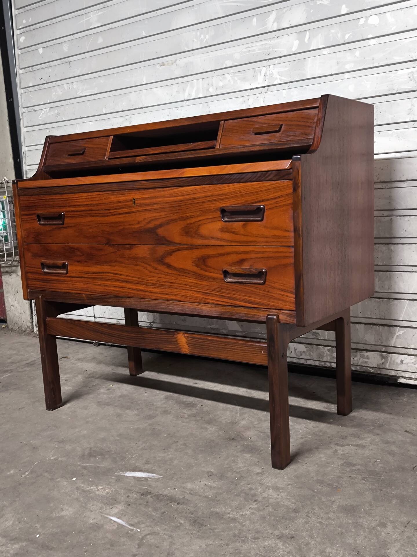 Vintage Scandinavian secretary Arne Wahl Iversen 1960 rosewood