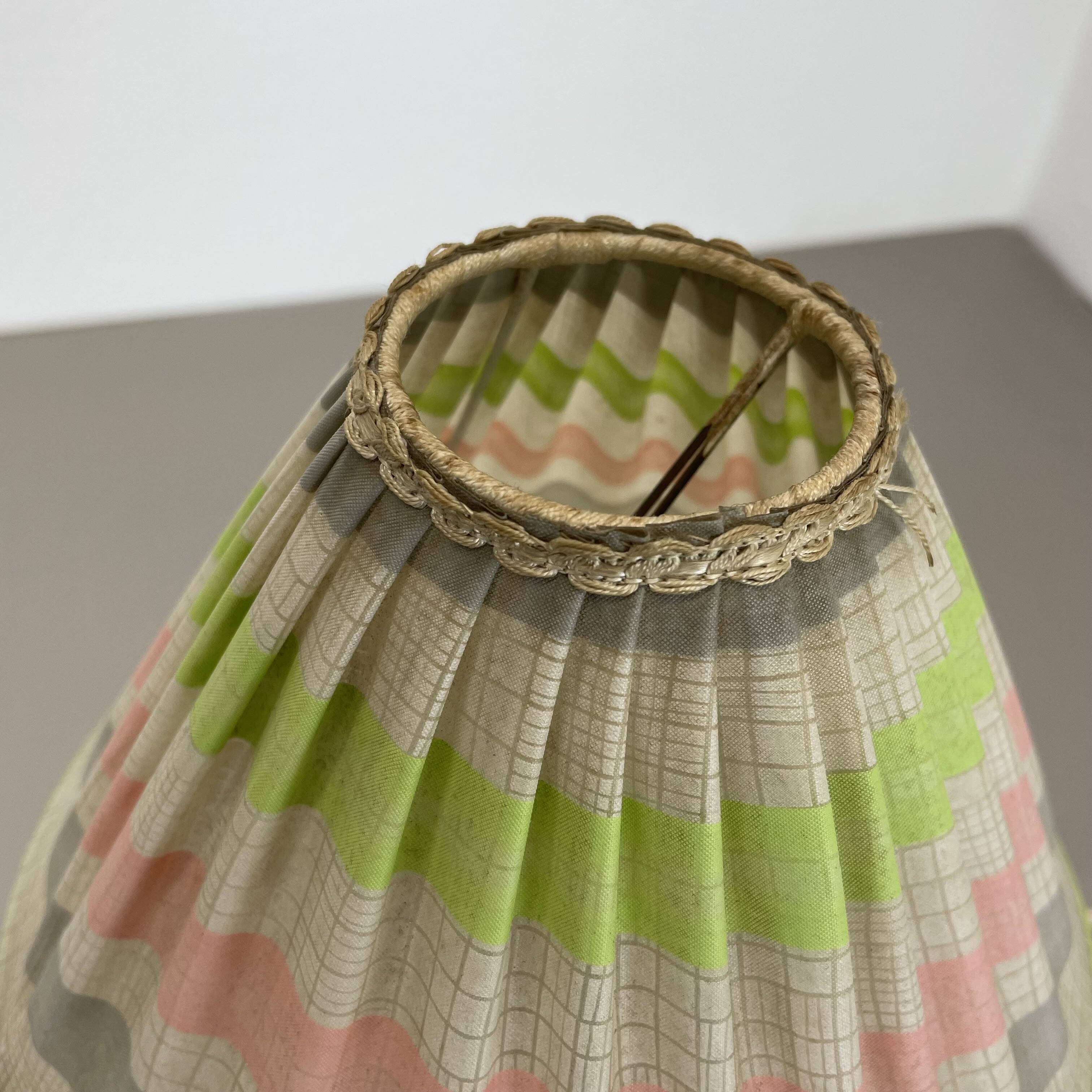 32cm Beautiful kalmar style brass + fabric table light, Austria, 1960s