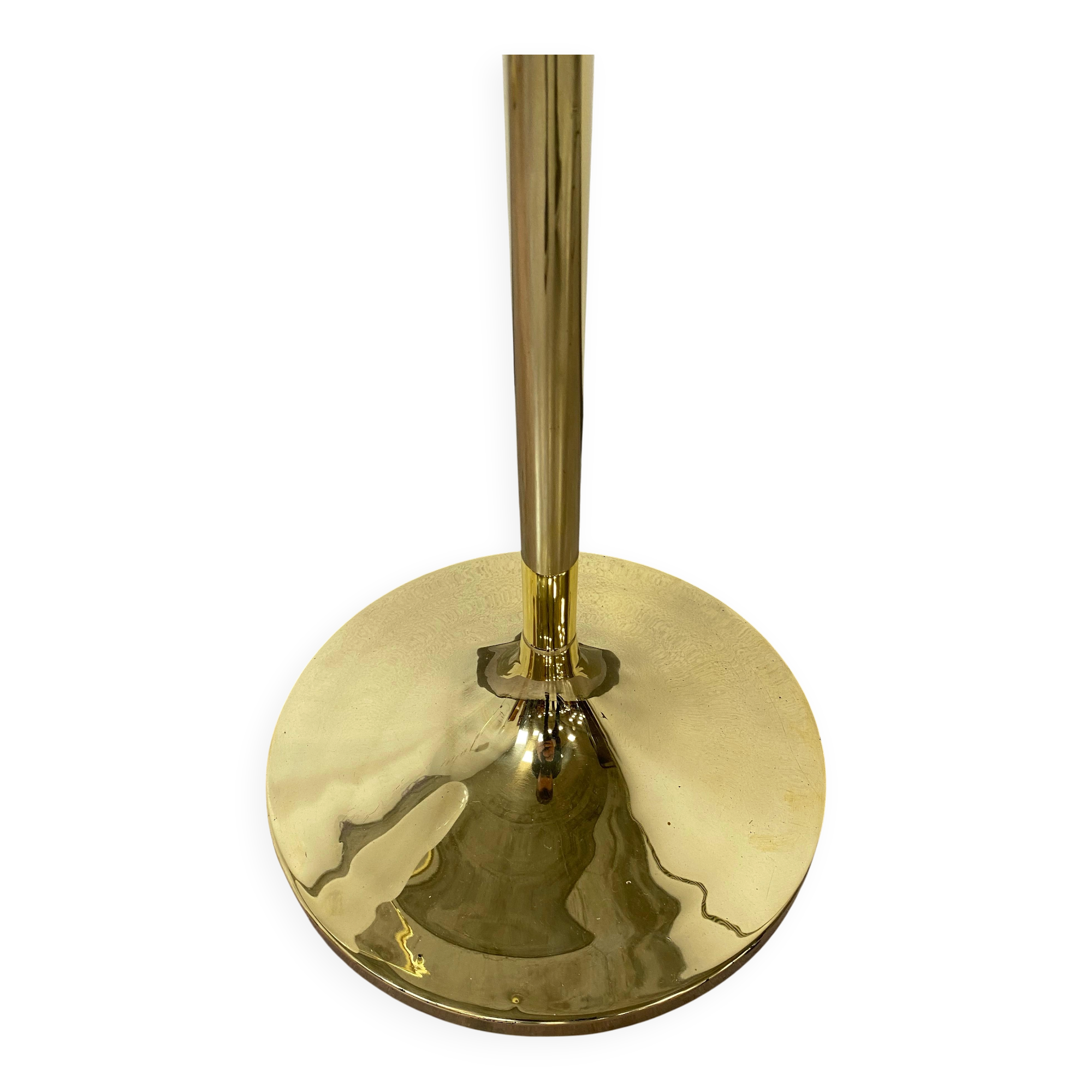 Large Art Deco floor lamp in brass