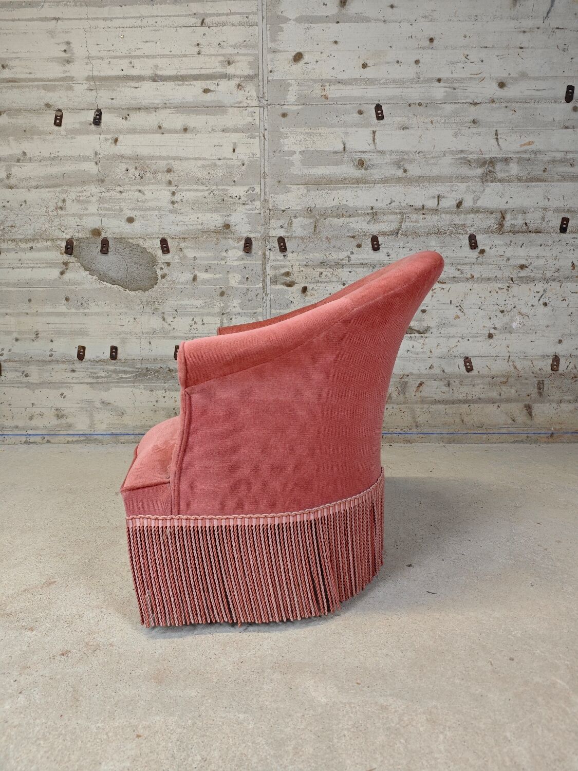 Powder pink armchair