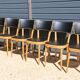 6 chaises baumann n°17 dos large skaï noir