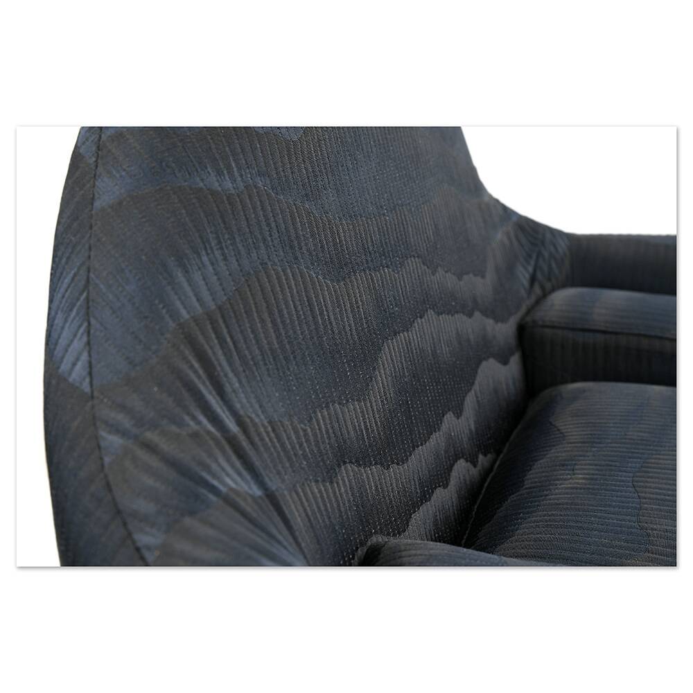 Pair of Designer Armchairs in Pleated Fabric